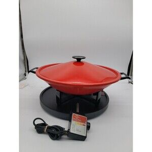 WESTBEND 6 QT. ELECTRIC  WOK RED 15109 # Vintage Works